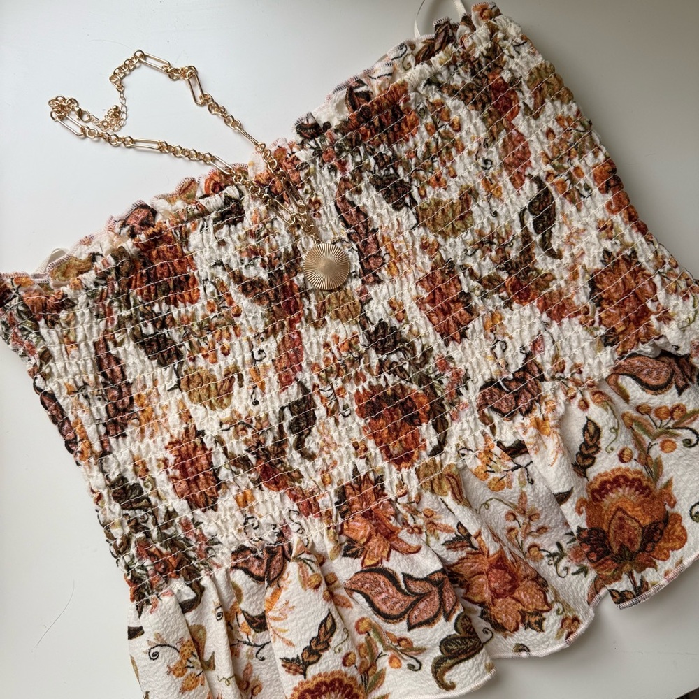 Forever21 Floral Smocked Tube Top